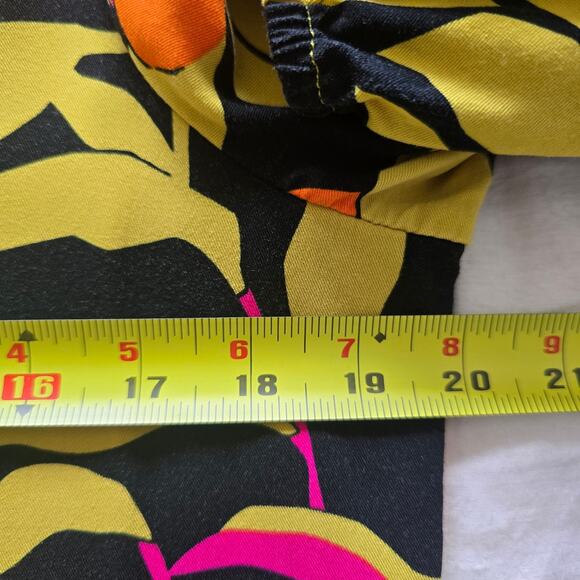 Anthropologie Corey Lynn Calter Naranjas Floral Midi Shift Dress Size M V-neck - Picture 10 of 11